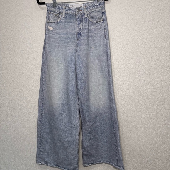 Cropped Miramar Sofie Wide-Leg Jeans Rag & Bone Women's 25 - Picture 4 of 11